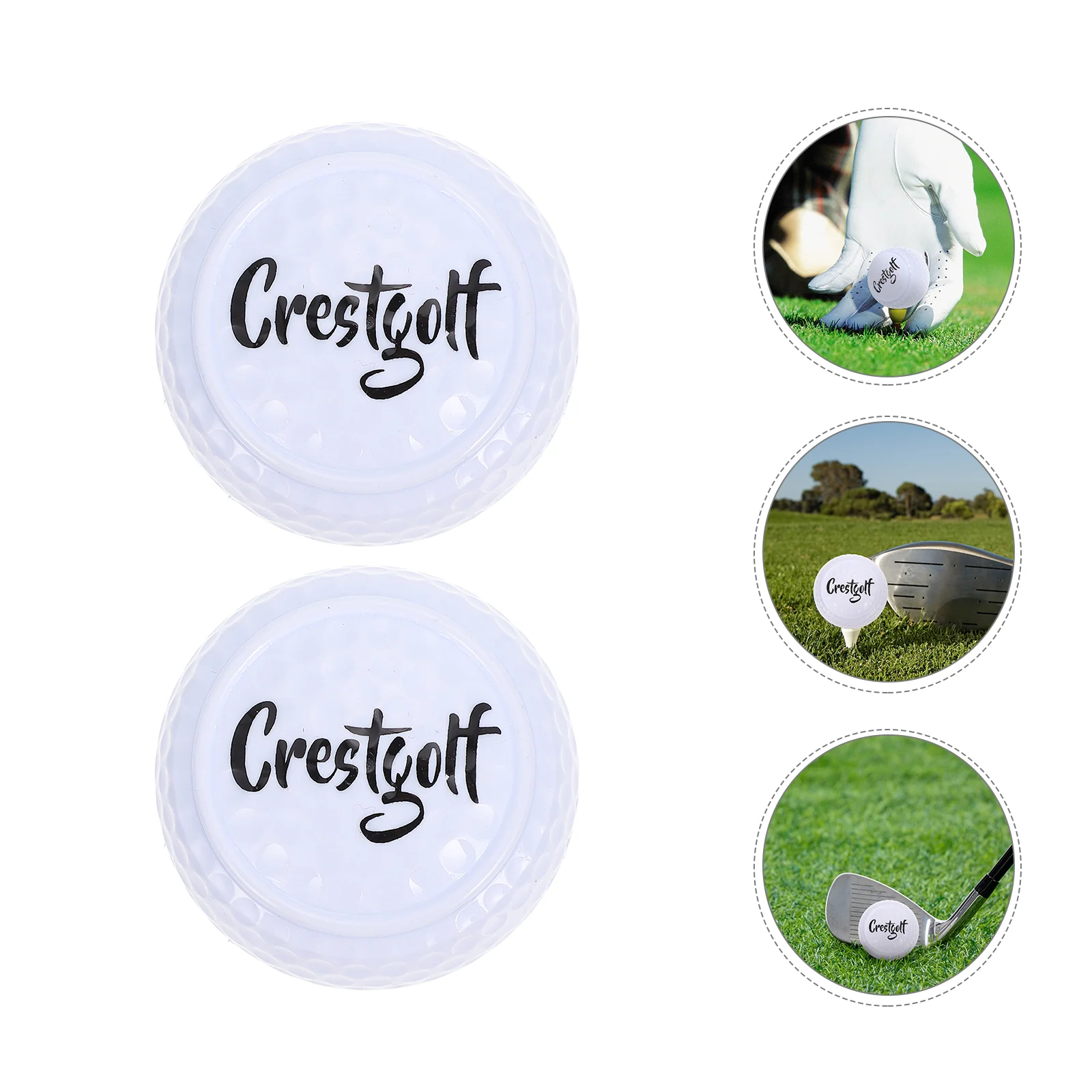 

Lightweight Putting Practice Flat Golf Training Balls Synthetic Rubber Flat Golfing Balls for Training Training Golf Supply