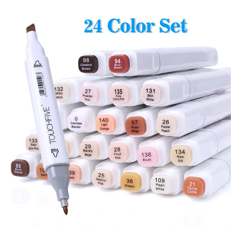 

Touch5-художественная ручка, 24 цвета, искусственная кожа, Цветовая Настройка для портретов, иллюстраций и картин,