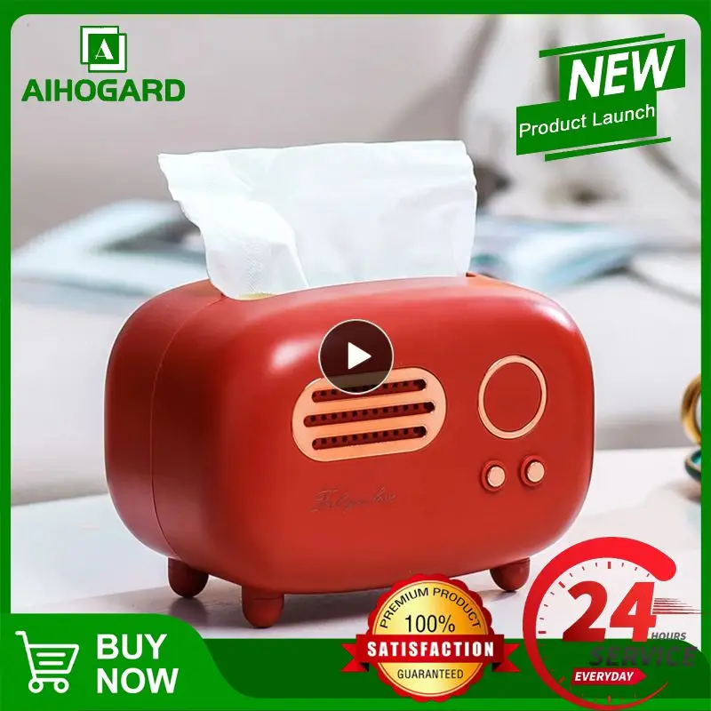 

Retro Radio Creative Tissue Box Retro Advanced Tissue Box Dining Table Storage Box Pumping Tube