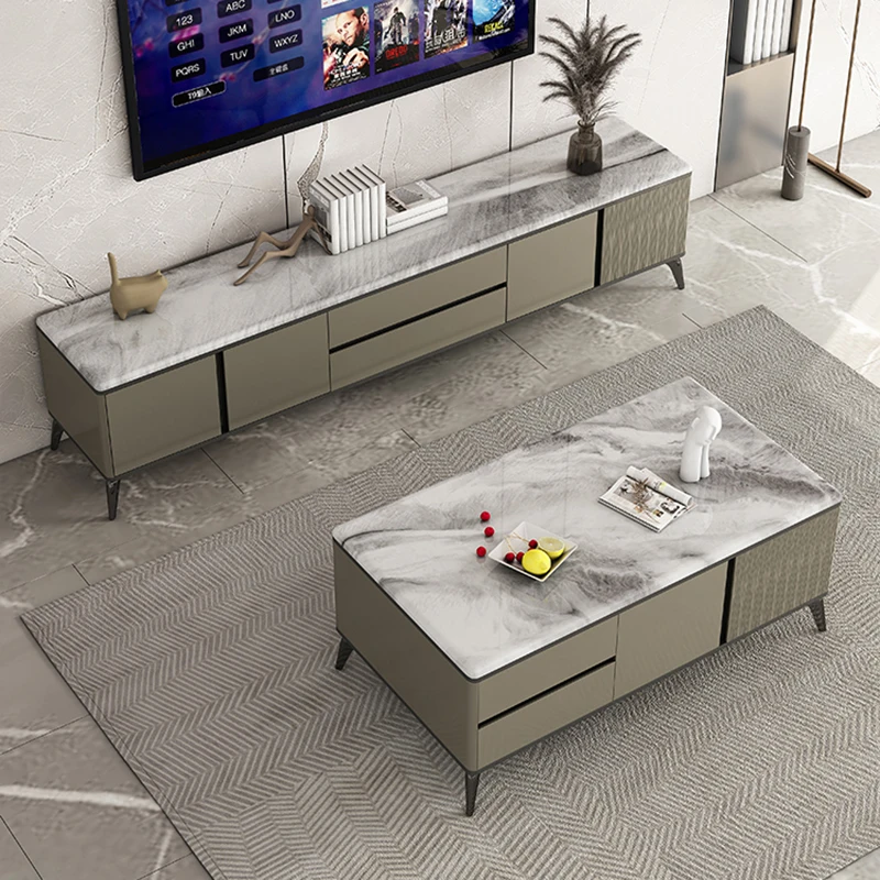 Круглый кофейный столик стеклянные Угловые столы для салона Современная тележка