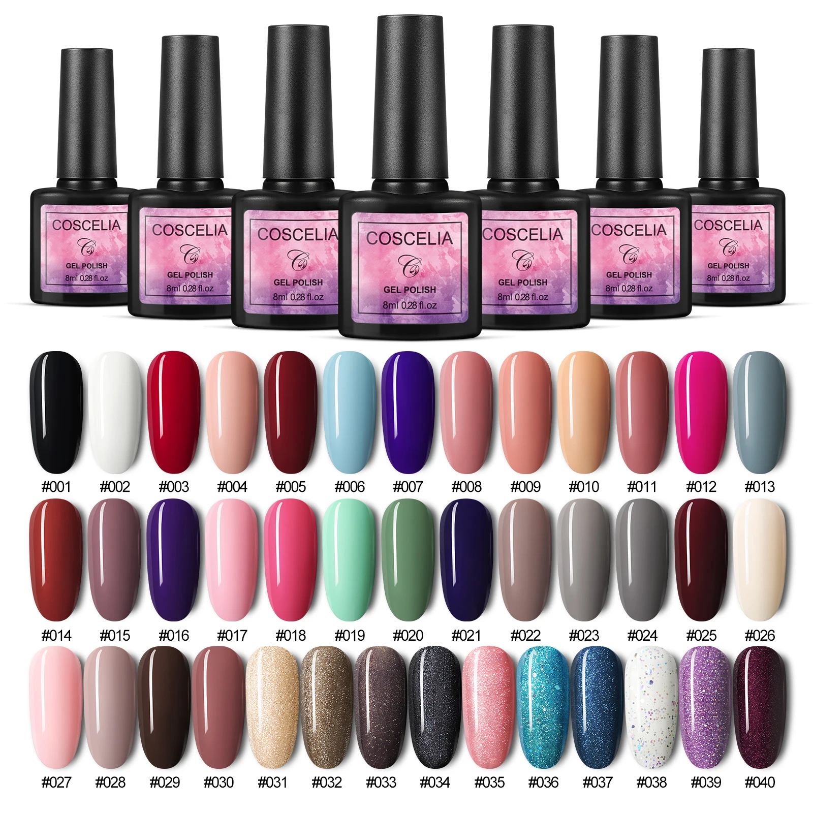 Набор гель для ногтей COSCELIA с УФ-светодиодной лампой Полупостоянный Гибридный лак