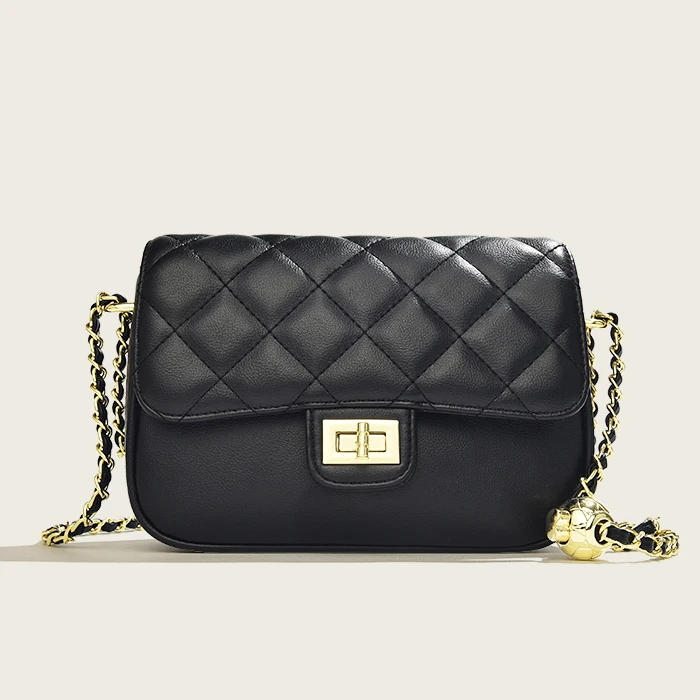

UNIXINU High Quality Classic Black Women's Shoulder Bag Genuine Leather Quilted Crossbody Bags for Women Luxury Designer Handbag
