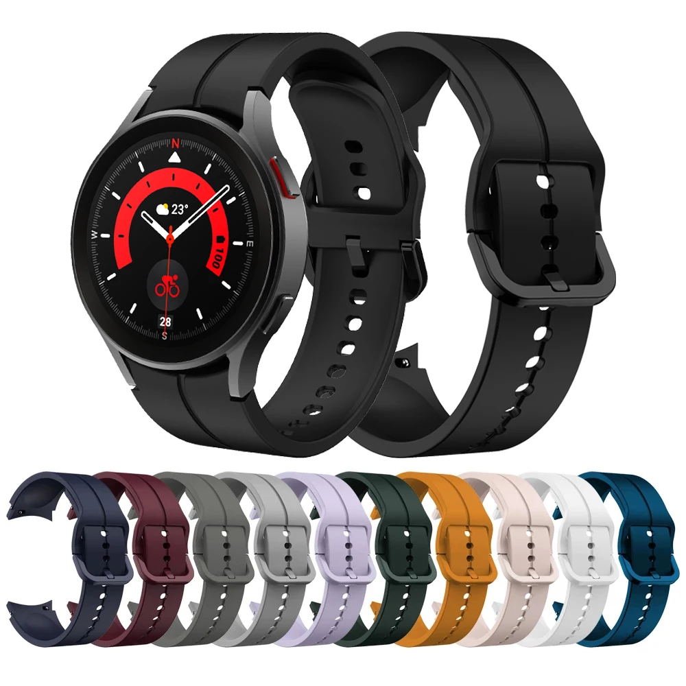 

Strap For Samsung Galaxy Watch 5/5 Pro 44/45mm Sports Silicone Watch Replacement Wristband For Galaxy Watch 4/4 Classic 42/46mm