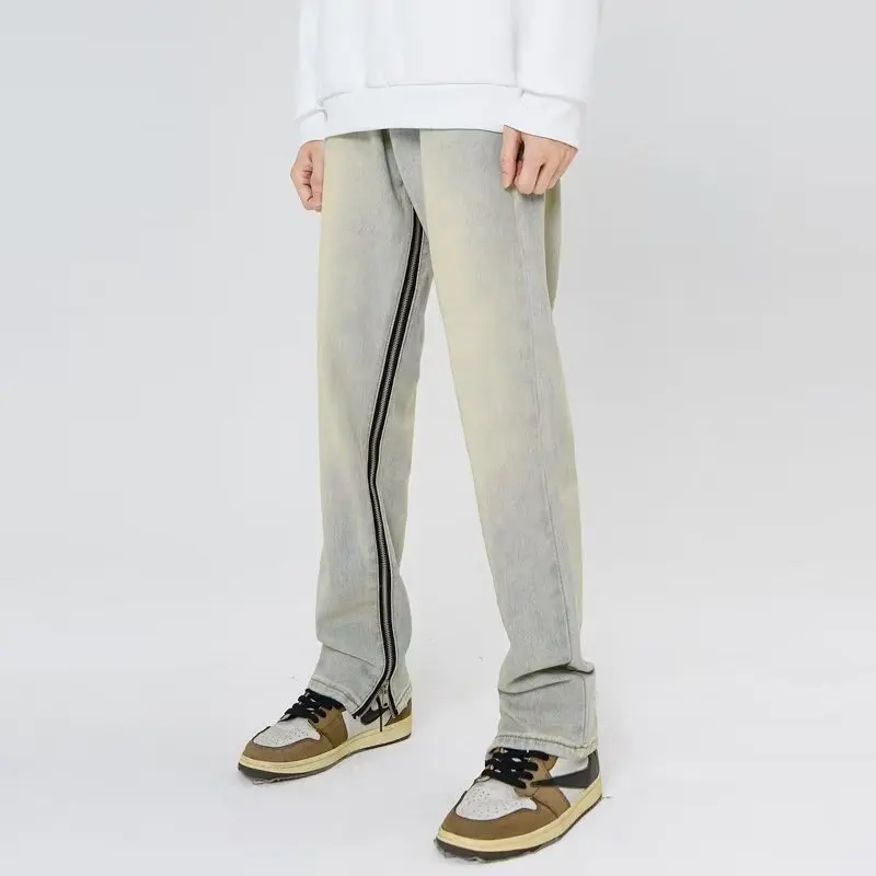 Винтажные женские прямые мешковатые джинсы-карго Y2k со средней талией