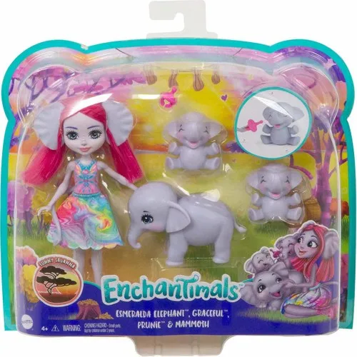 

Enchantimals Family Series Playset GJX43 - Esmeralda Elephant Graceful Family For Girls Kids 2022 Hot Best Product