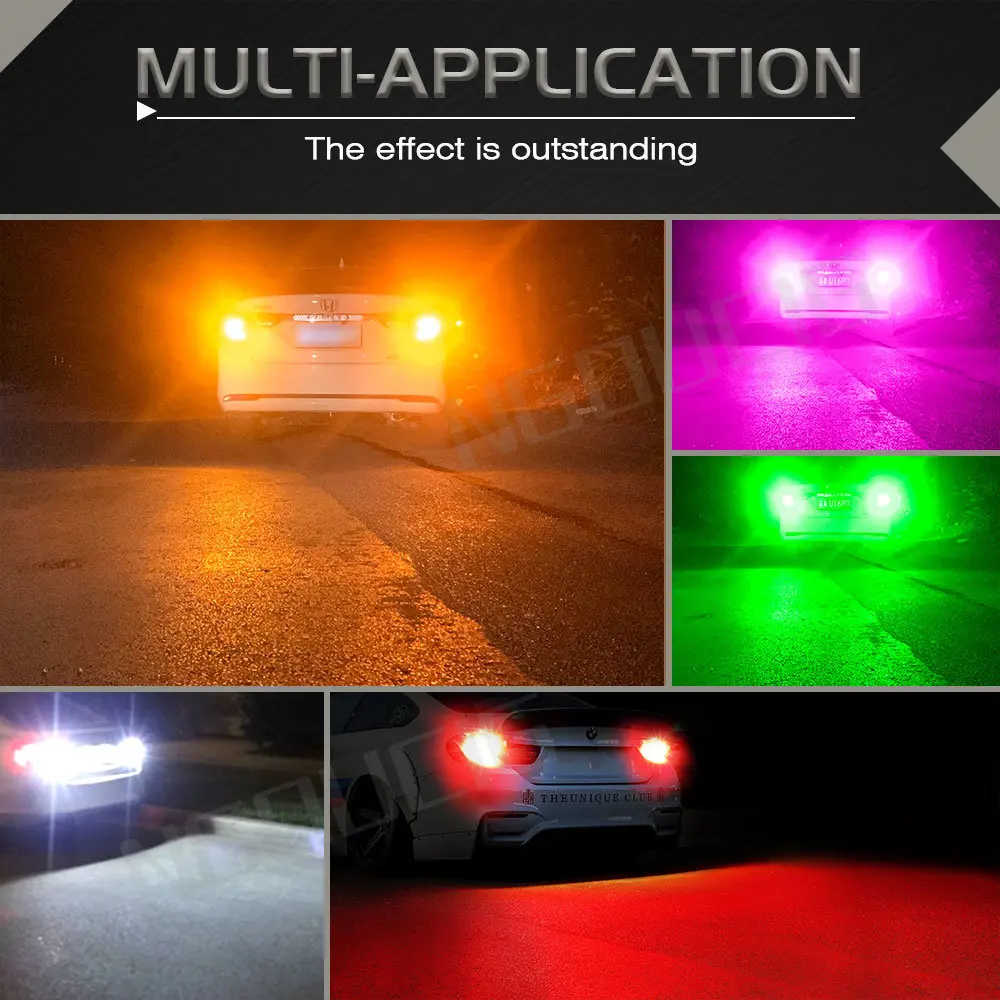 NGOUCIG 4 шт. 12В 24В Светодиодная лампа 1156 T20 1157 7443 P21W BAY15D Flash BA15S P21/5W R5W красный