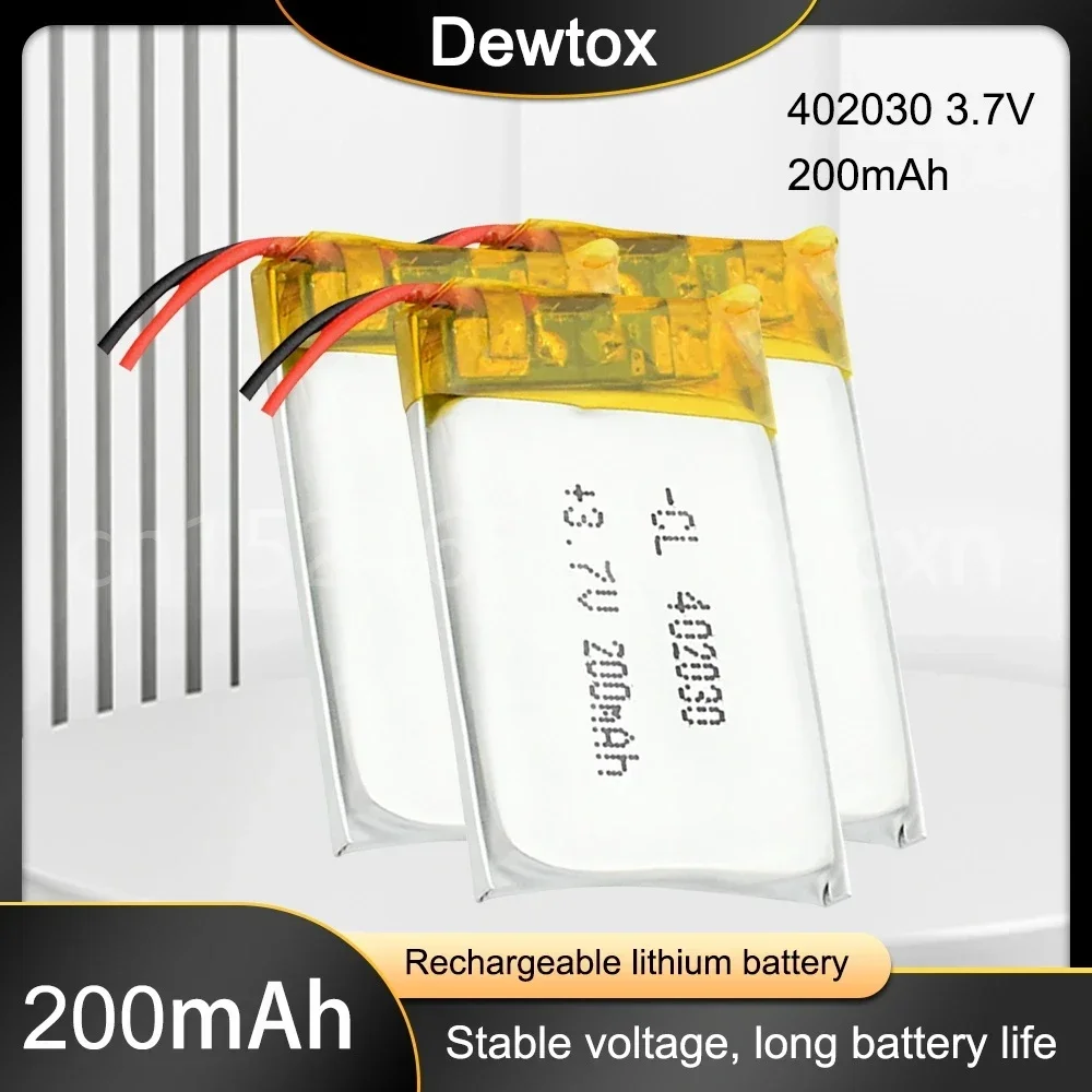 Polymer Lithium Battery 3.7 V 402030 042030 200mah Can Be Customized Wholesale CE FCC ROHS MSDS Quality Certification