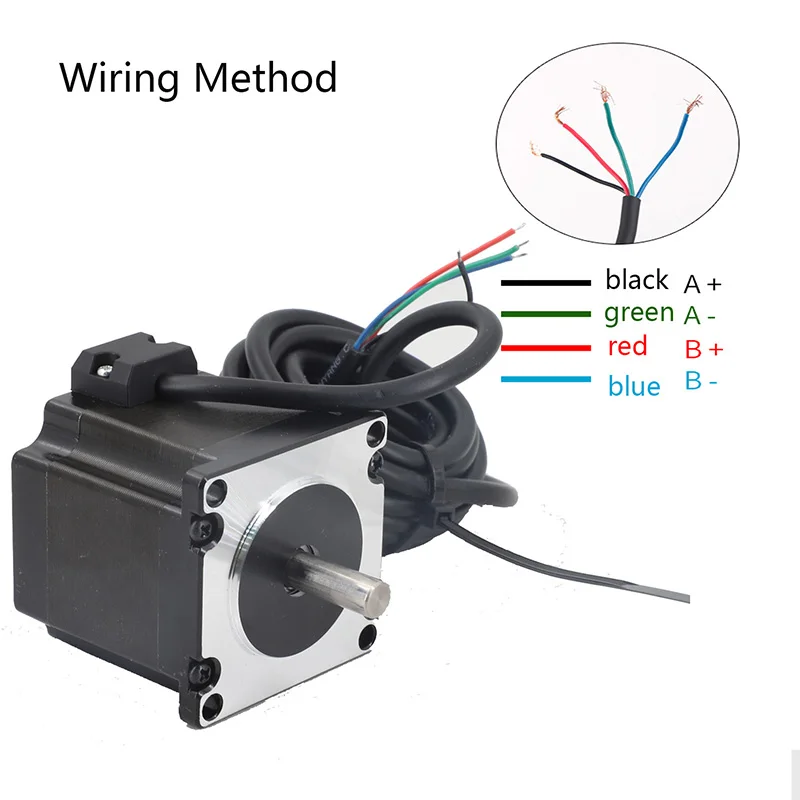 Шаговый электродвигатель NEMA23 2-фазный 4-проводной 1.2N/1.8N/2.3N/2.5N/2.8N для лазерного