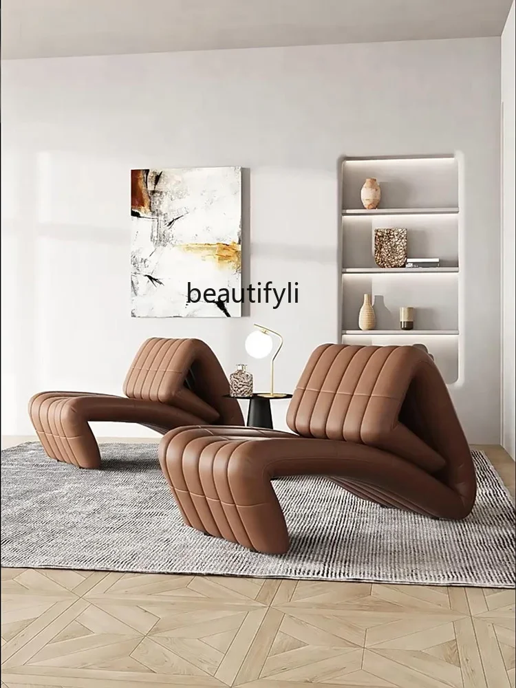 Итальянский минималистичный современный складной шезлонг функциональный стул