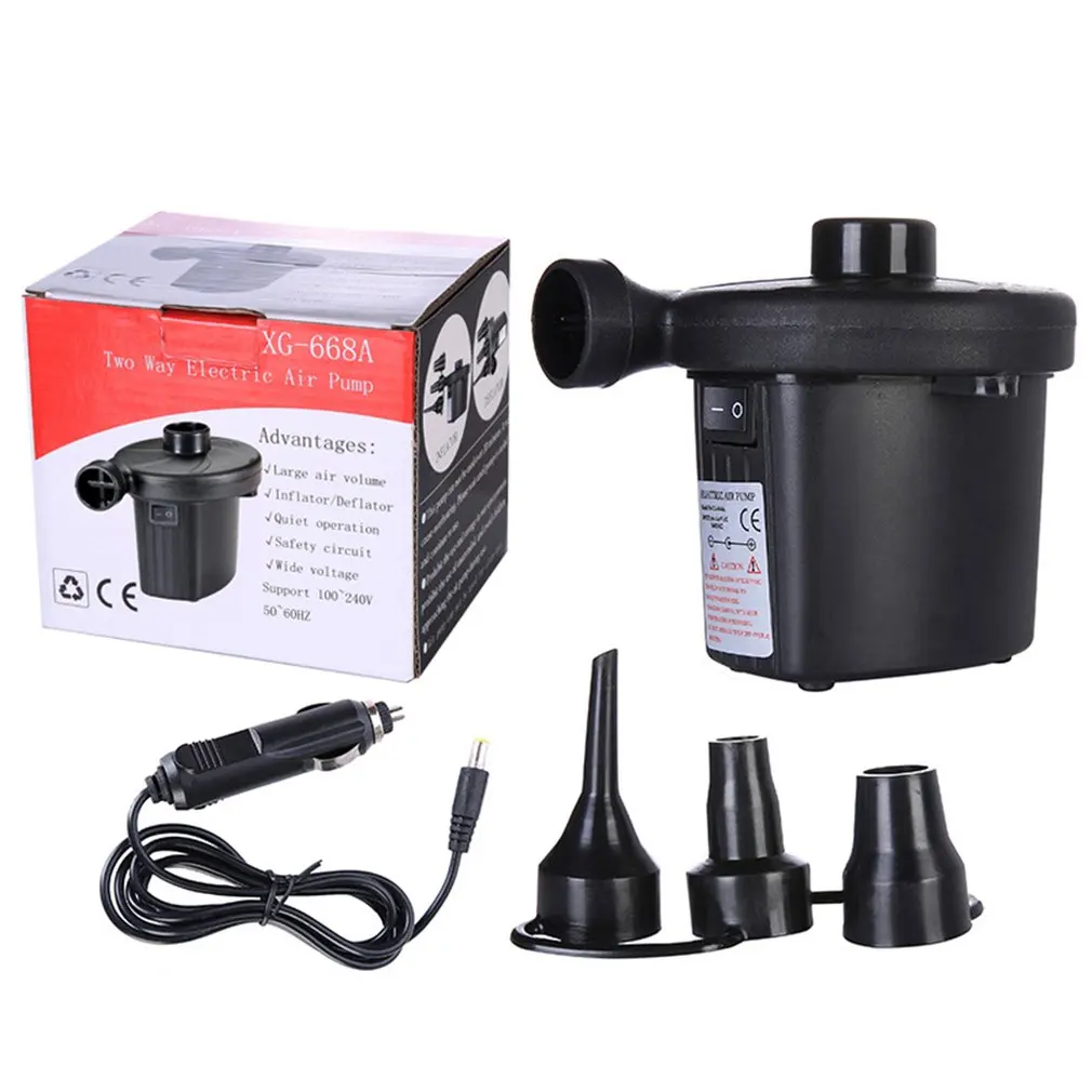 

Electric Air Pump Home Inflate Deflate For Air Mattress Camping Mat Electric Inflator Pump Small Inflatable Pump EU US UK Plug