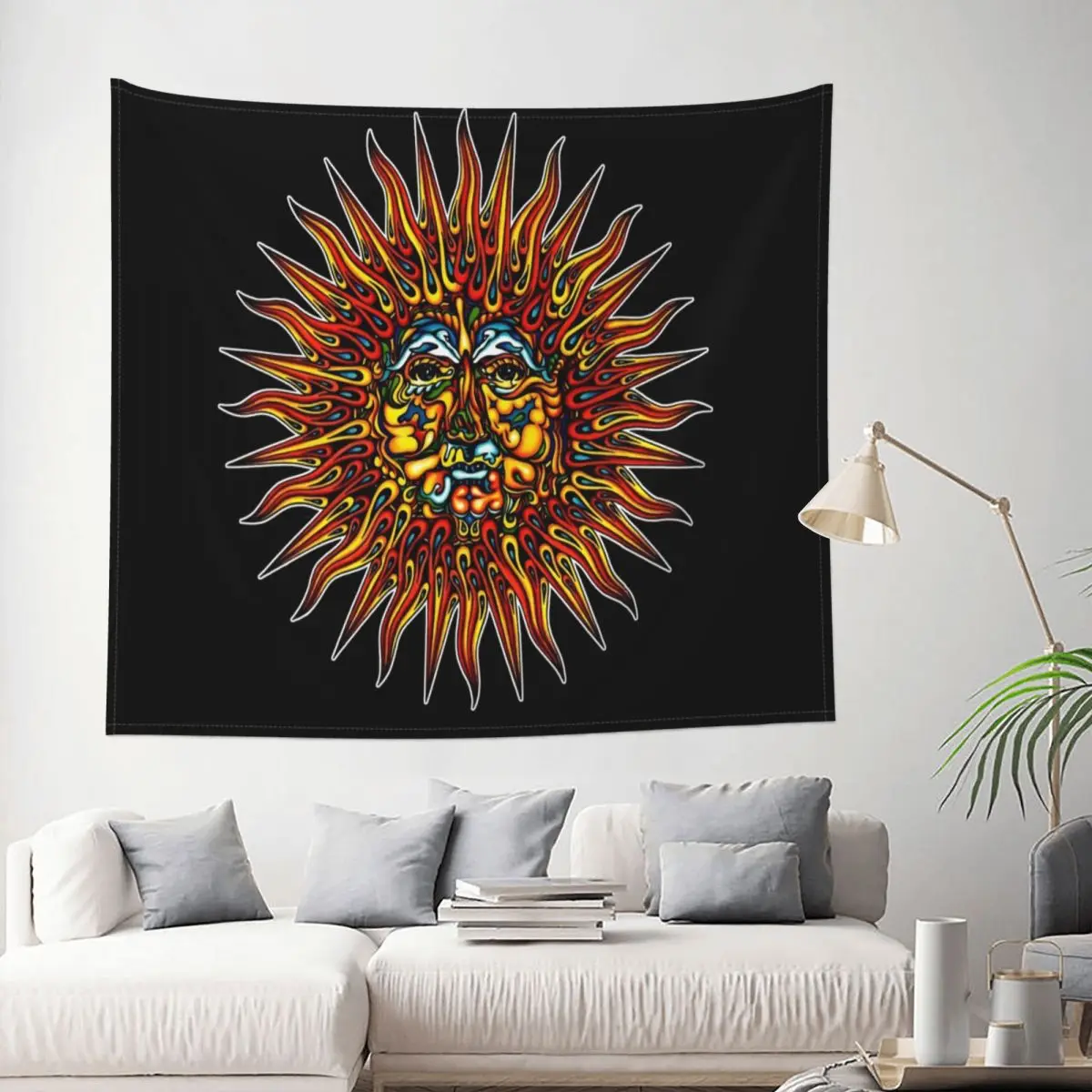 

Psychedelic Sun Tapestry Moon Art Vintage Decoration Wall Room Home Decor Hanging Living room Kawaii Cartom Fashion