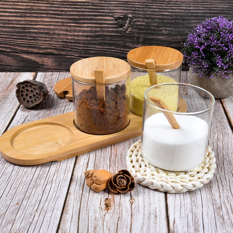 Набор банок для специй стеклянный горшок Кухонный Контейнер аксессуары стойка