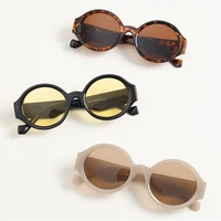 fashion round lady sunglasses jelly color small border women glasses hip hop vintage sunglasses