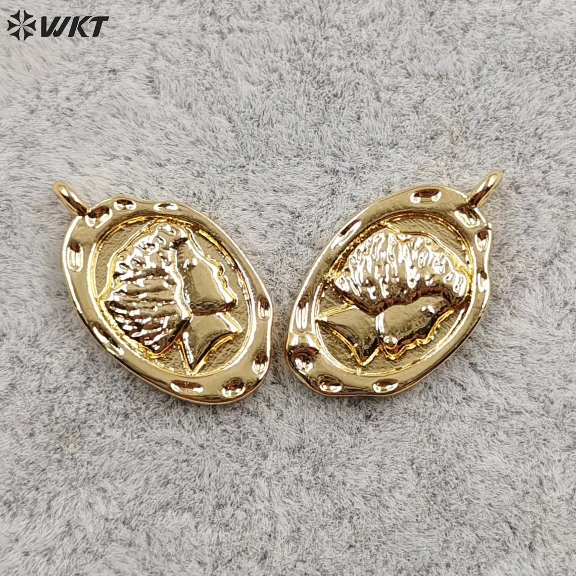 Шармы WKT из желтой латуни 18К золото 10 мм