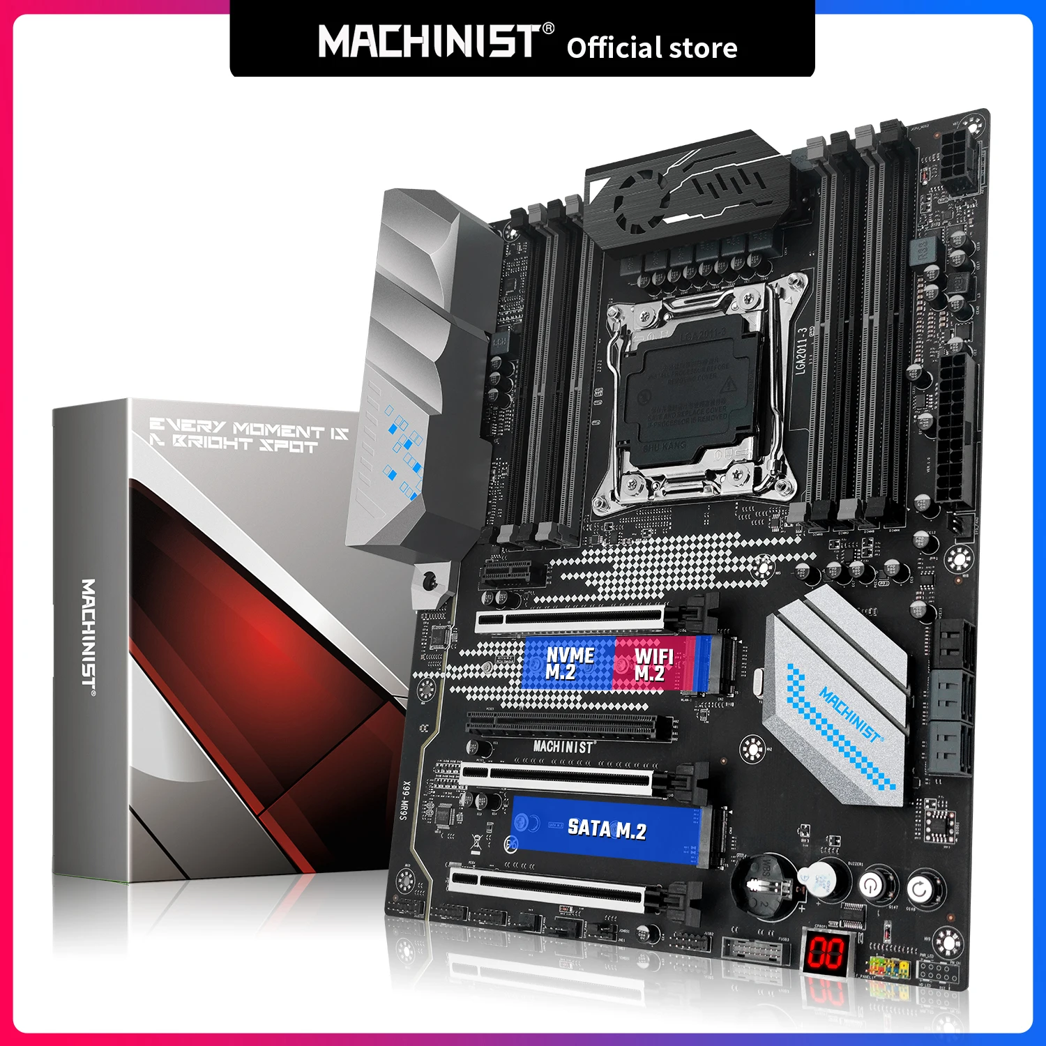 Machinist X99 MR9S комплект материнской платы LGA 2011-3 Intel Xeon E5 2666 V3 ЦП и DDR4 16 Гб (2 шт. x 8 ГБ) ОЗУ