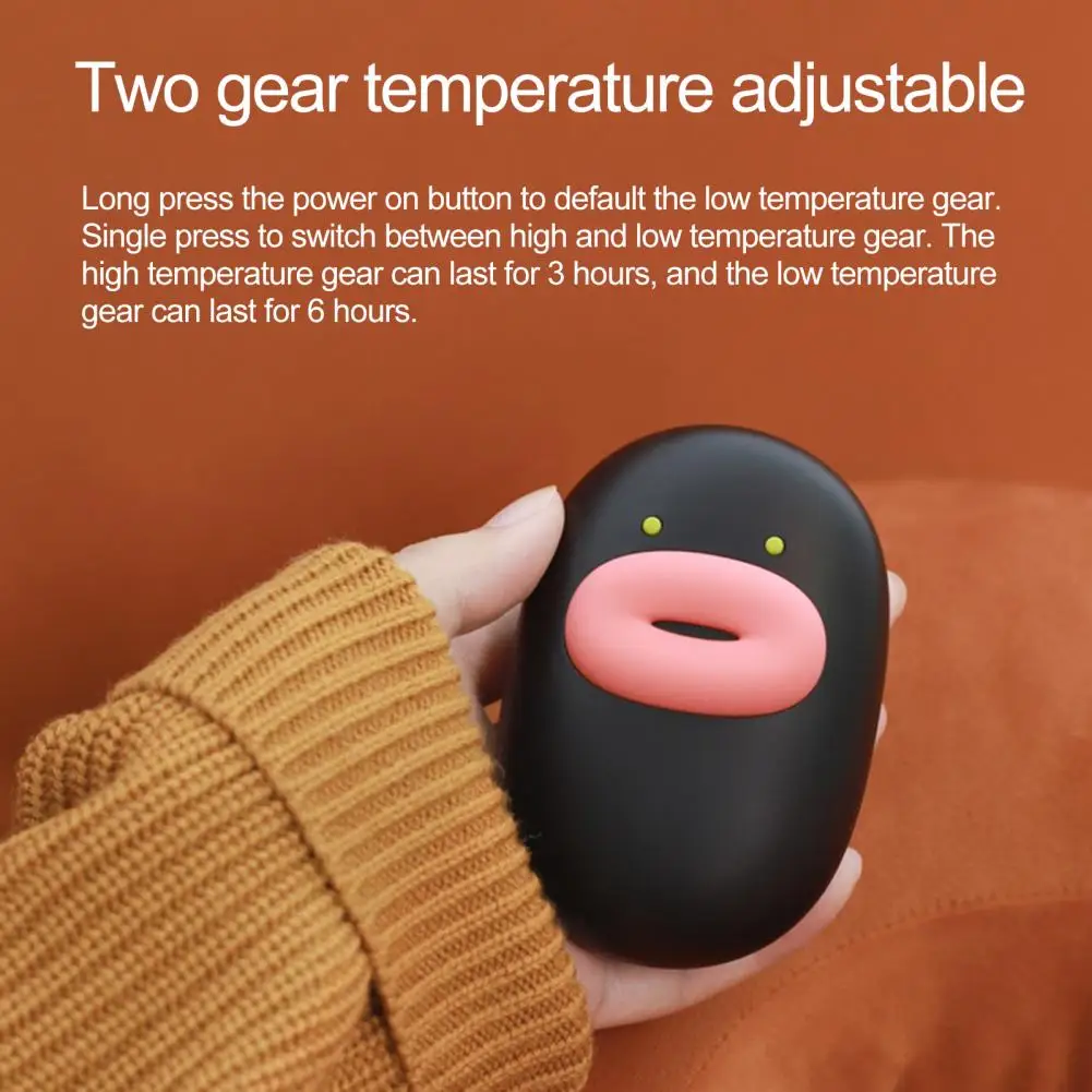 

Great Pocket Hand Warmer Long-lasting Heat Retention Lightweight USB Hand Warmer Cartoon Cute Mini Hand Warmer Power Bank
