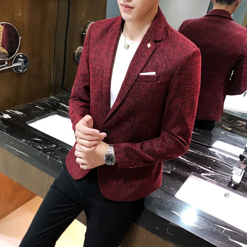 

Деловой джентльменский Повседневный корейский Британский стиль дышащий костюм новое платье мужская мода Тонкий удобный и бутик