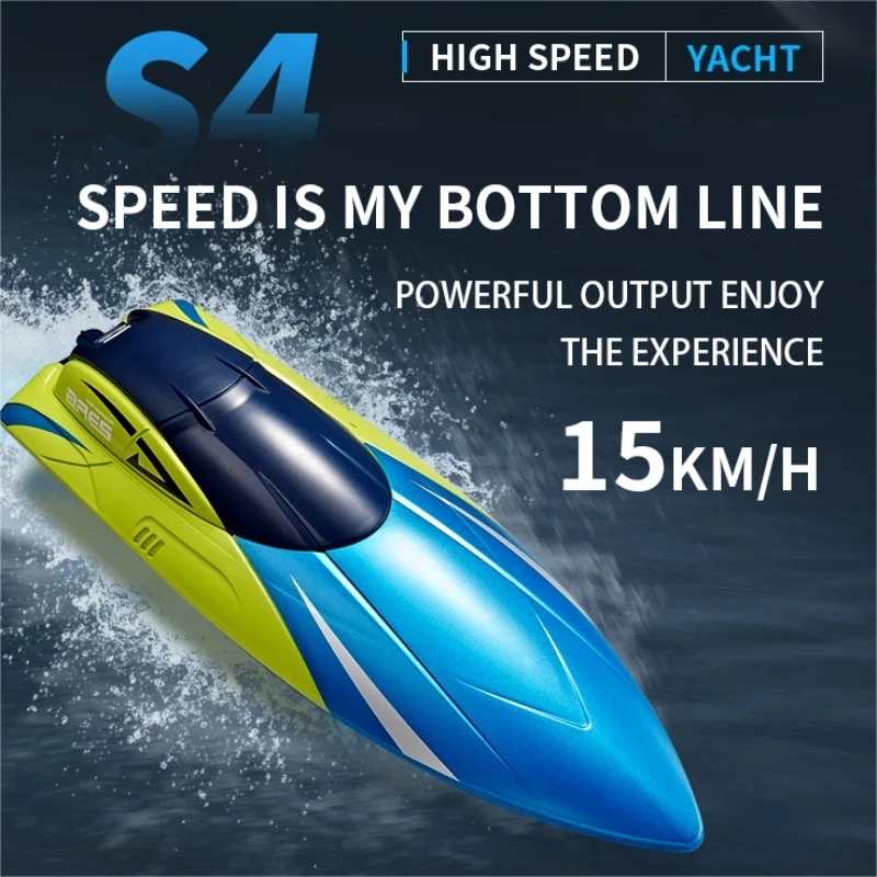 2,4G RC лодка S4 15 км/ч двухмоторная Водонепроницаемая высокоскоростная летняя лодка с дистанционным управлением, корабль, игрушки, подарок для мальчиков и девочек