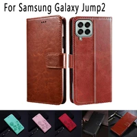 sm m336k cover for samsung galaxy jump 2 case magnetic card flip leather wallet phone etui book for samsung jump2 case bag coque
