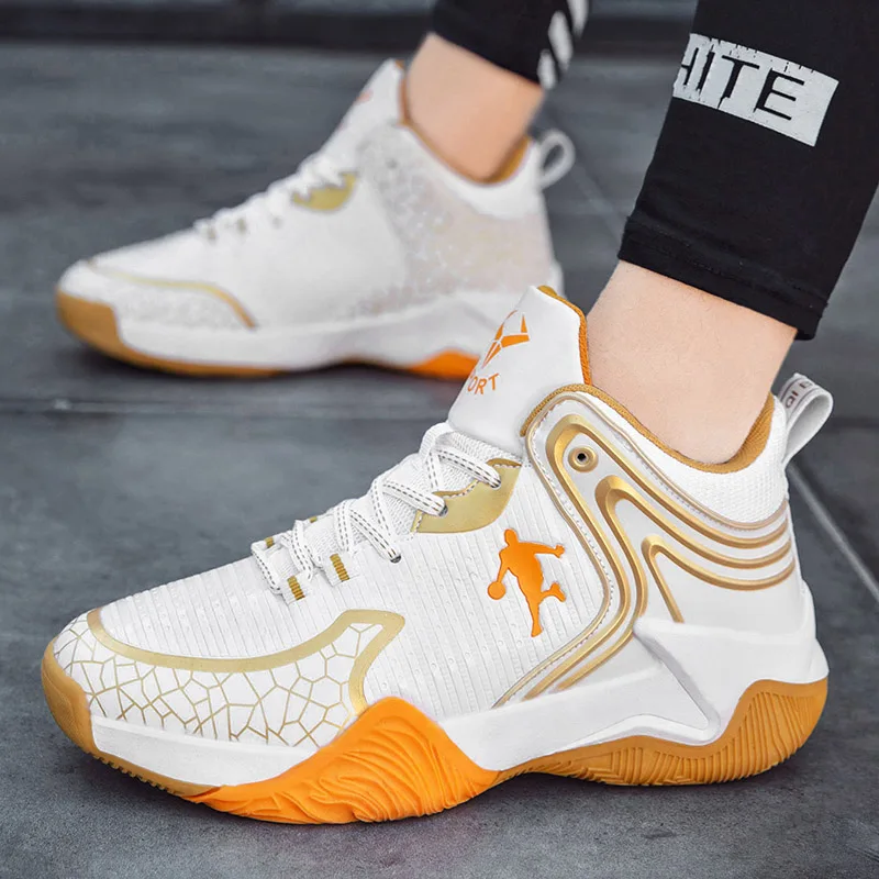 

Мужские кожаные кроссовки для баскетбола, повседневные Нескользящие кроссовки из дышащей кожи, удобная спортивная обувь для бега, новинка 2023