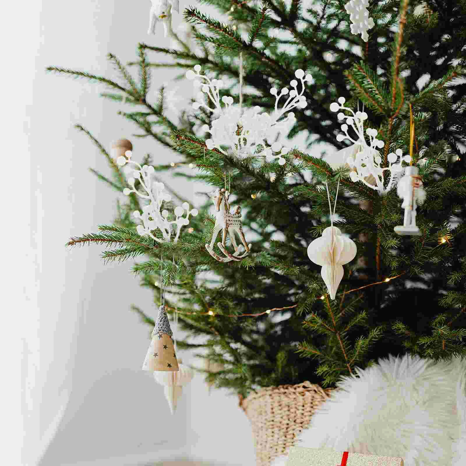 

6 Pcs Berry Pick Flower Garland Wreath Christmas Tree Decorations Picks Berries Clip