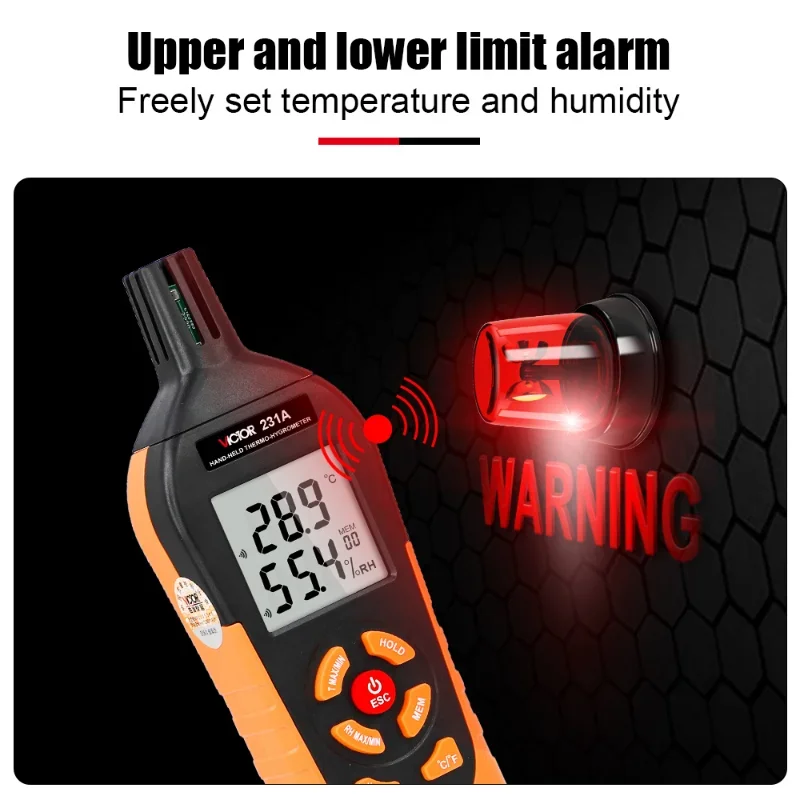 Ручной Термогигрометр RuoShui 231 новинка высокоточный промышленный мини-гигрометр