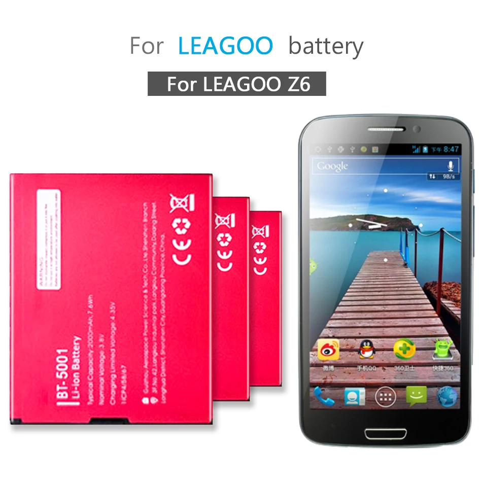 

Аккумулятор 2000 мАч для LEAGOO Z6 BT-5001 Li-Ion Bateria