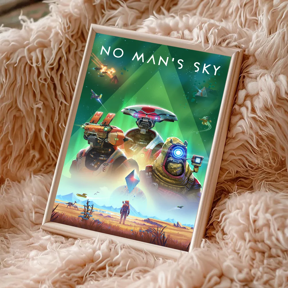 

No Man S Sky Space Game самоклеящийся художественный постер Decoracion живопись настенное искусство белая крафт-бумага домашний декор
