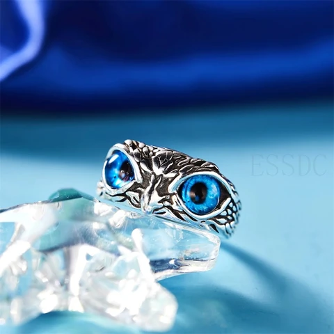 Серебряное кольцо с совой