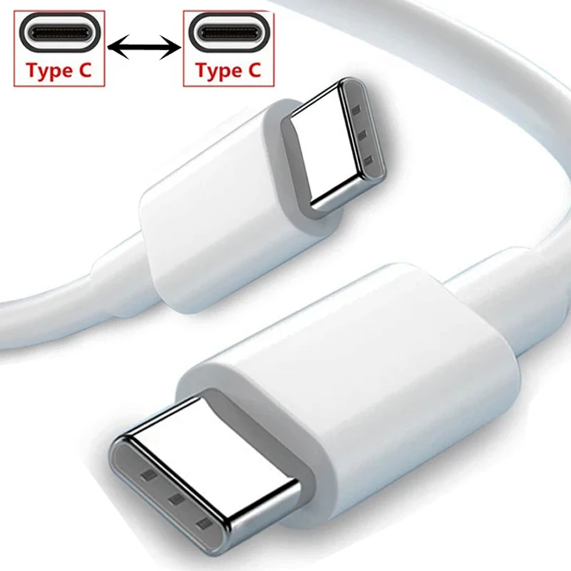 

Double Head Type C Cable PD 60W Fast Charging Usb C Cable Dual Typec Charger Cable for Huawei Xiaomi Samsung iPad Switch
