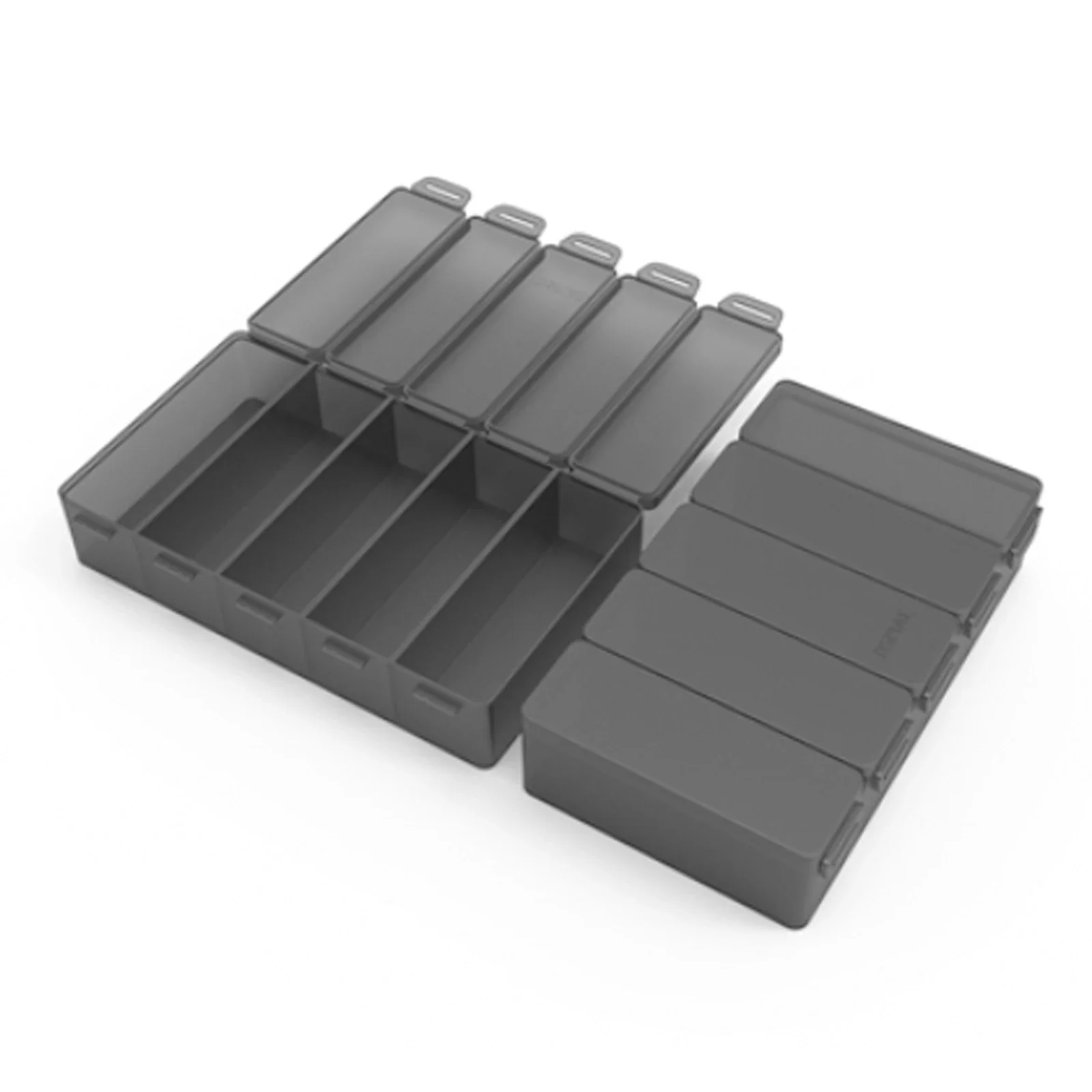 

DSPIAE BOX-1 Ящик для деталей пятиформатов BOX-2 Ящик для инструментов двуформатный BOX-3 Резервуар для хранения деталей, черный