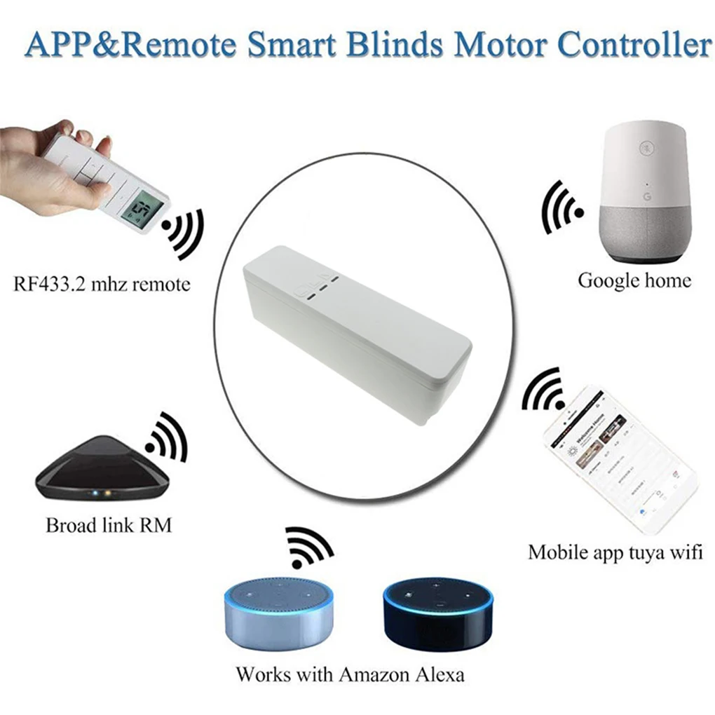 

Curtain Motor Phone APP Remote Control Blind Motor Voice Control WiFi Smart Curtain Driver UK Plug