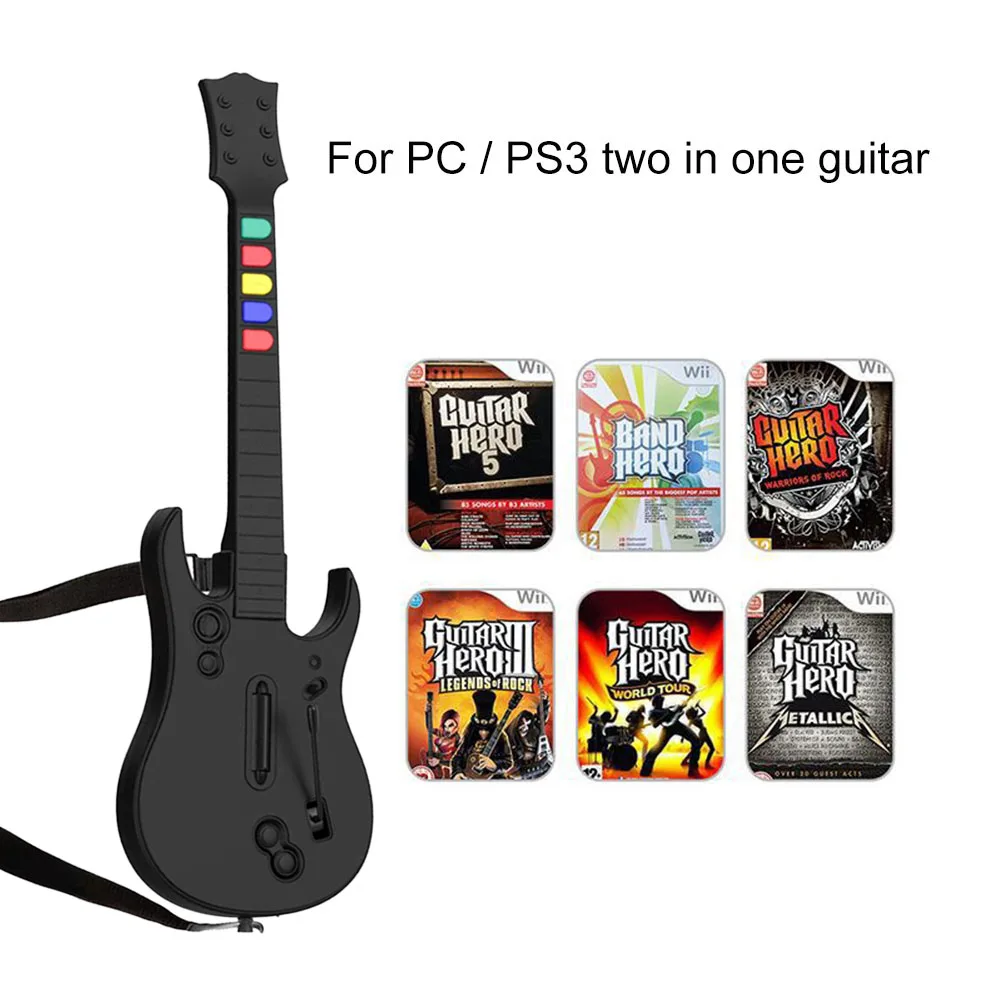 Беспроводной контроллер 2 в 1 с регулируемым ремешком джойстик для ПК PS3 гитары Hero