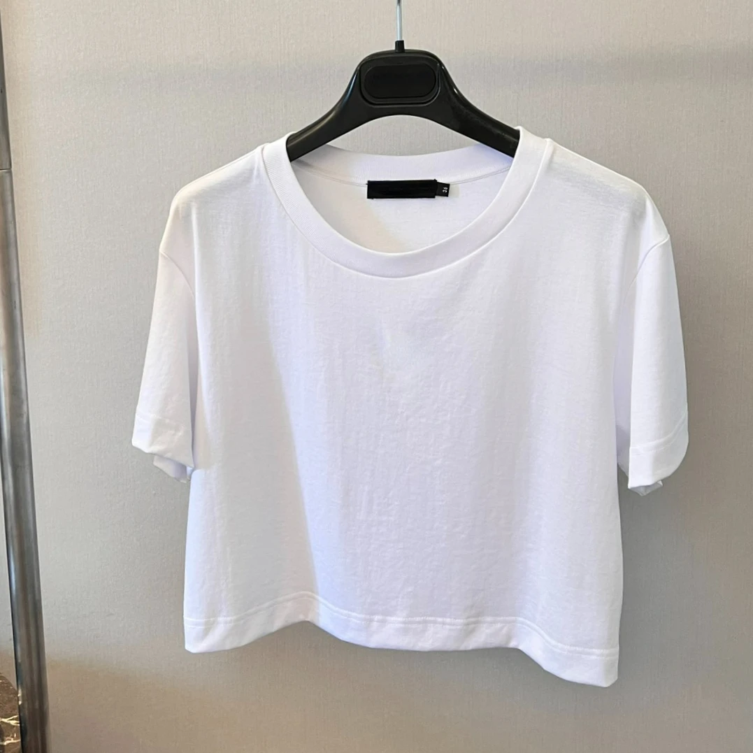 

Top Quality Spring Summer 2022 New Luxury Women's White Short T-Shirt Lady T-Shirt Top Runaway