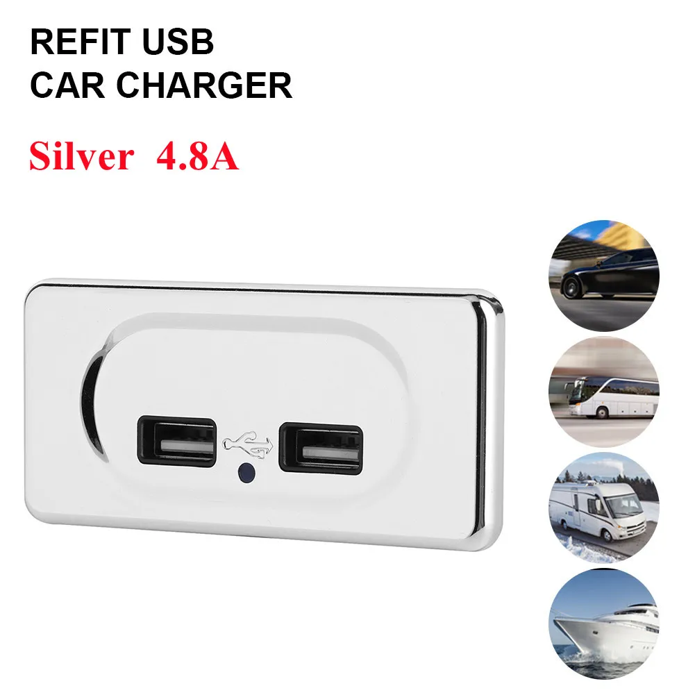 

Автомобильное зарядное устройство с 2USB-портами, 4,8 А, 1 шт.