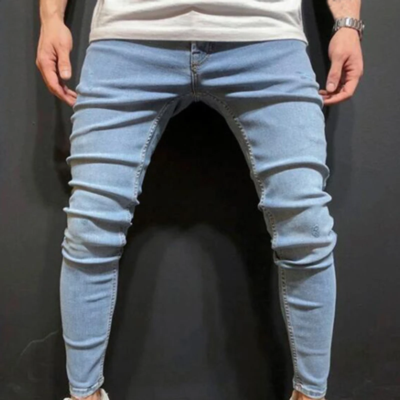 

Casual Man Denim Trouse Skinny Mens Fashion Male Denim Trousers Spring Pencil Jeans Long Pants Male Hip Hop Streetwear Clothing