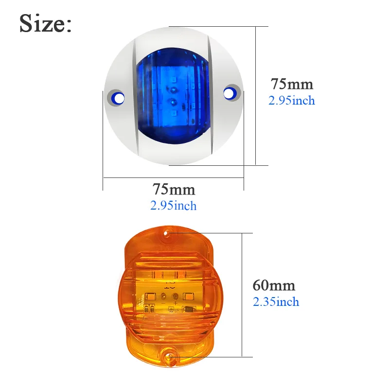 Фонари для лодки морские фонари навигация водонепроницаемый габаритный фонарь