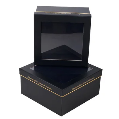 

Valentine's Day Gift Box/Bag With Transparent Window Wedding Birthday Party Surprise Chocolate Makeup Packaging Box