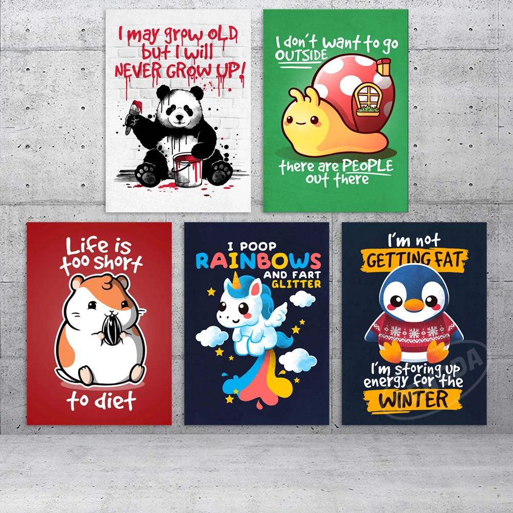 Холст милая фотография стены HD мультяшная черепаха рисунок белки Современная