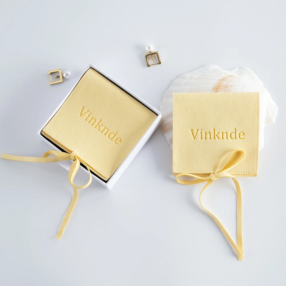 Custom Logo Microfiber Jewelry Packaging Pouches Wedding Favor Gift Candy Bags Cosmetic Makeup Eyelashes Rings Tarot Storage Bag