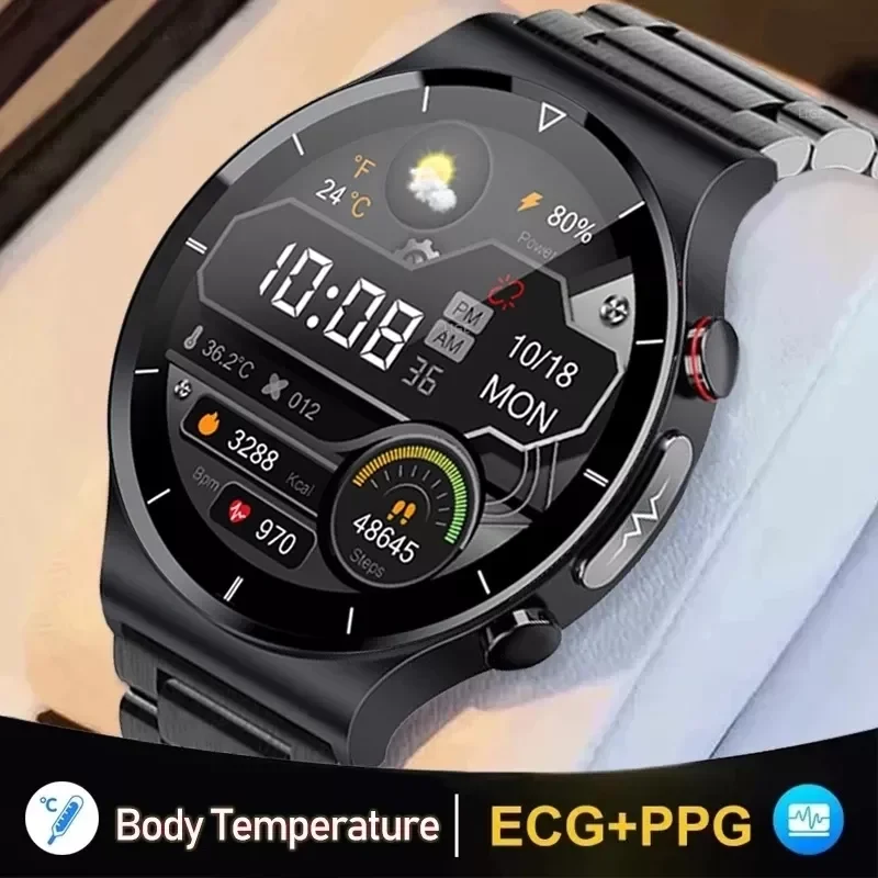 

2022 New Smart watch Men 360*360 HD Full Touch Screen Fitness Tracker Smart Watch Men ECG+PPG Heart Rate Monitor Blood Pressure