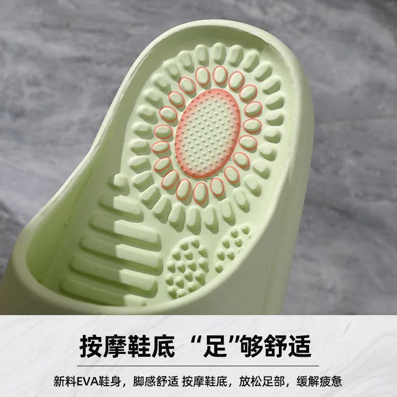 Women Summer Slippers Thick Massage Bottom Slides Home Anti-Slip Bathroom EVA Flip Flops Couples Holiday Beach Sandals Unises