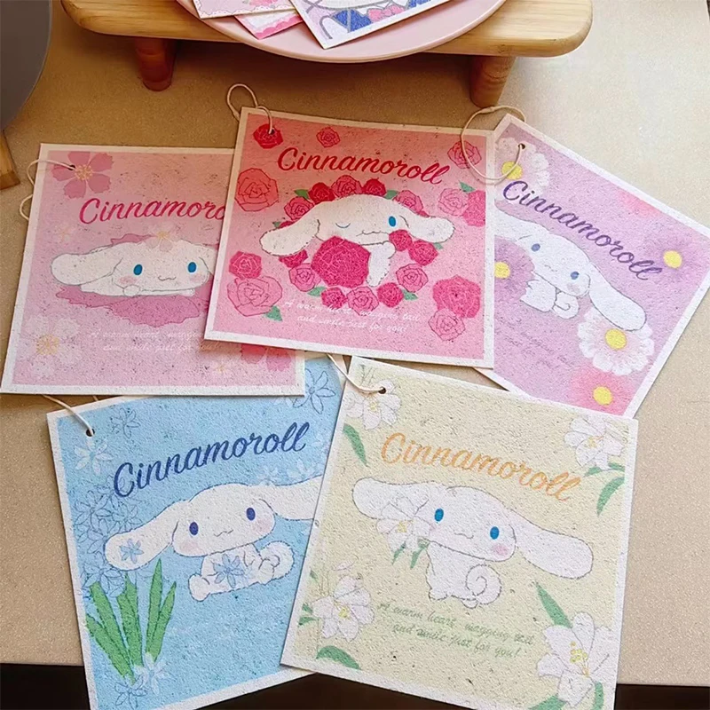 

Sanrio Cinnamoroll Dish Cloth Anime Cartoon Cute My Melody Kuromi Kitchen Non-Stick Sponge Kitchen Cleaning Wipes Toys Girls