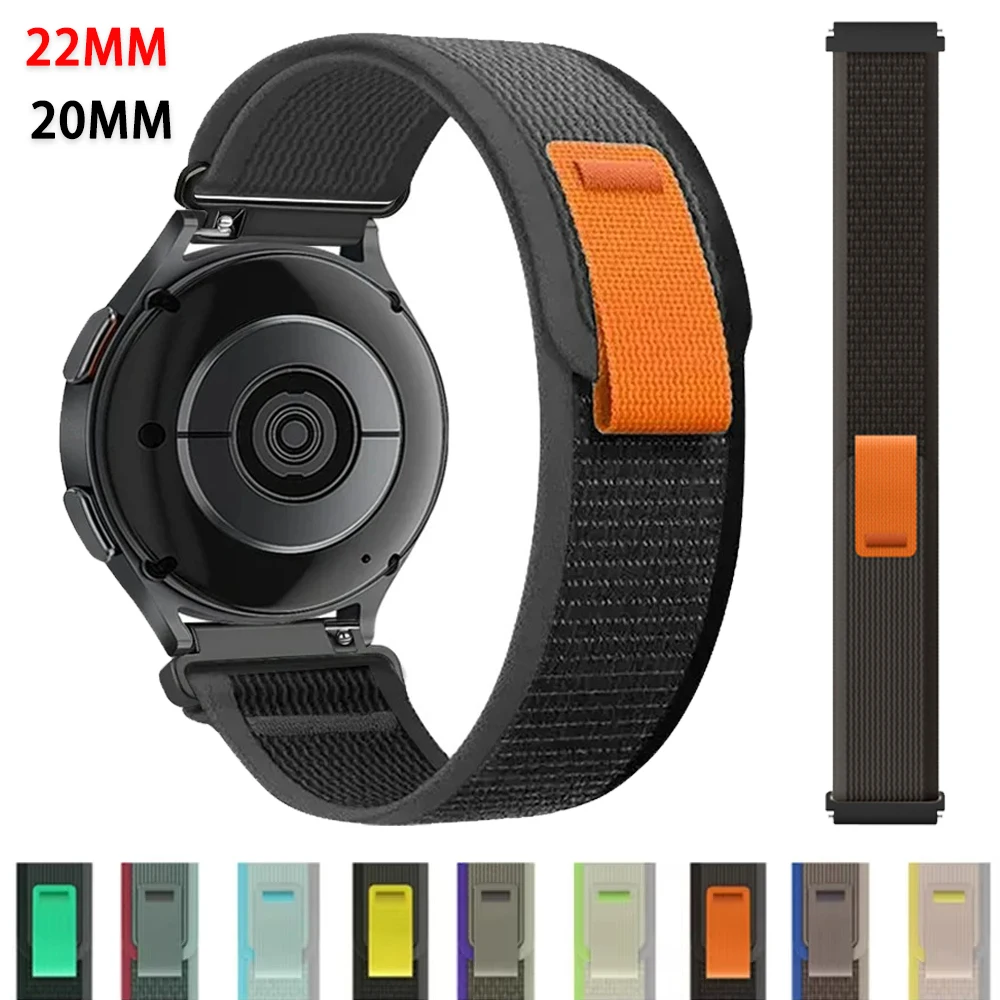 Фото Ремешок из нейлона Trail Loop 22 мм 20 мм для Huawei Watch GT6 Pro/GT5 Pro/GT6/5/4 46 мм, браслет для Amazfit Helio/Balance 2/Bip 6 №1