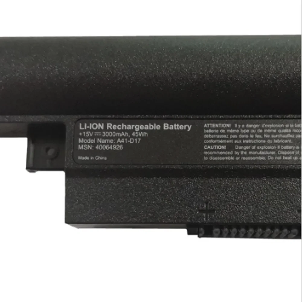 15 В 3000 мАч 45 Втч A41-D17 Оригинальный аккумулятор для ноутбука Medion Akoya E7415 E7415T E7419 E7416