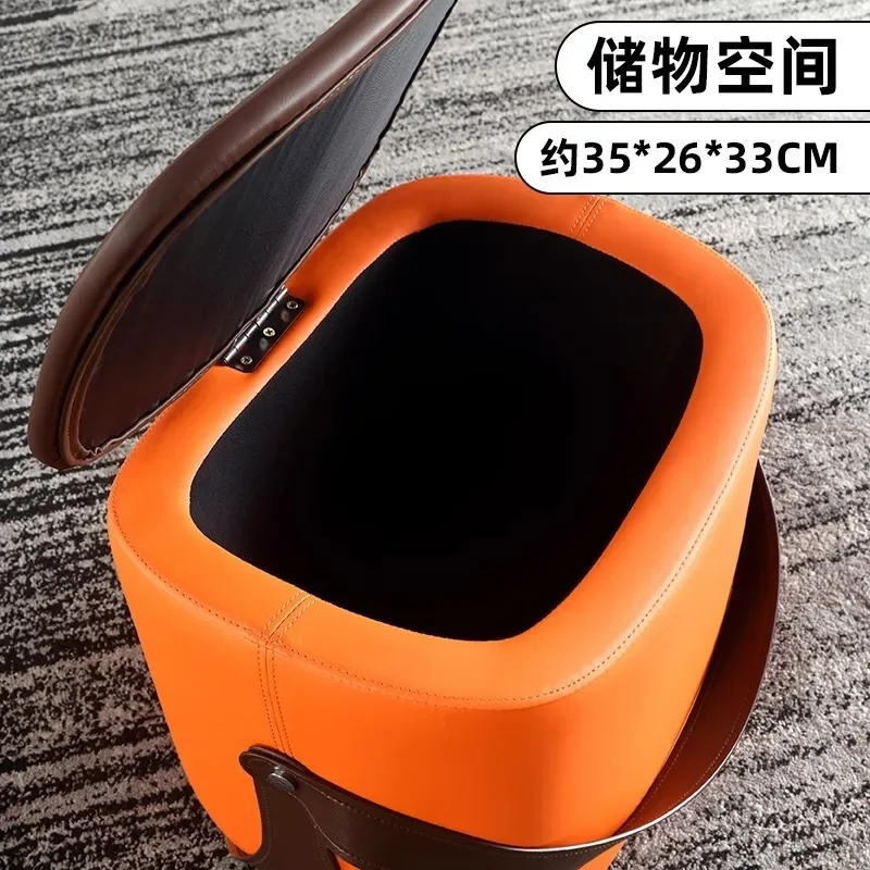 Табурет для хранения седла итальянский ручной кожаный табурет смены обуви