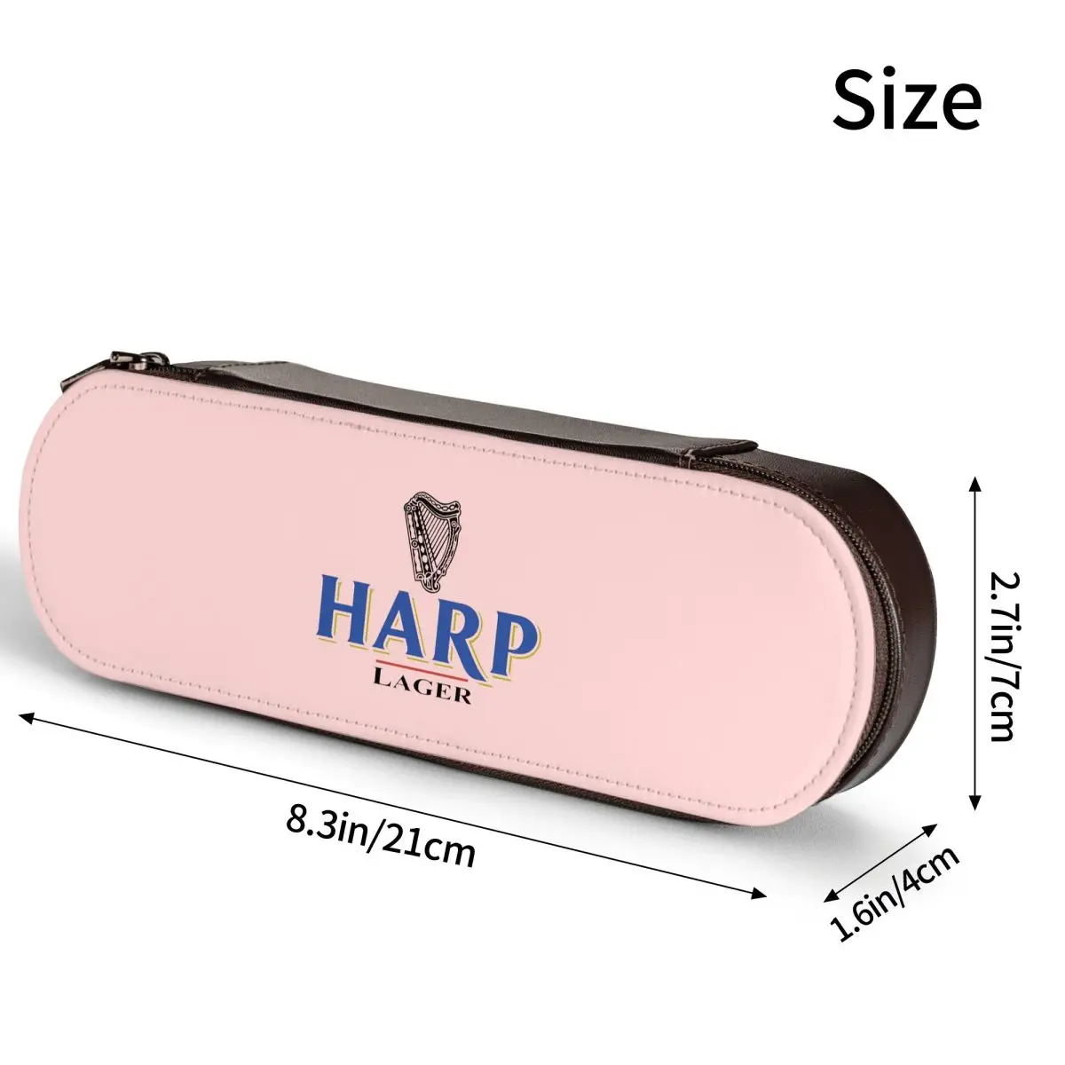 Фото Кожаный пенал Harp By Guins, держатель для ручек, органайзер для канцелярских принадлежностей, коробка для ручек, сумка для карандашей для студентов и школьников №1