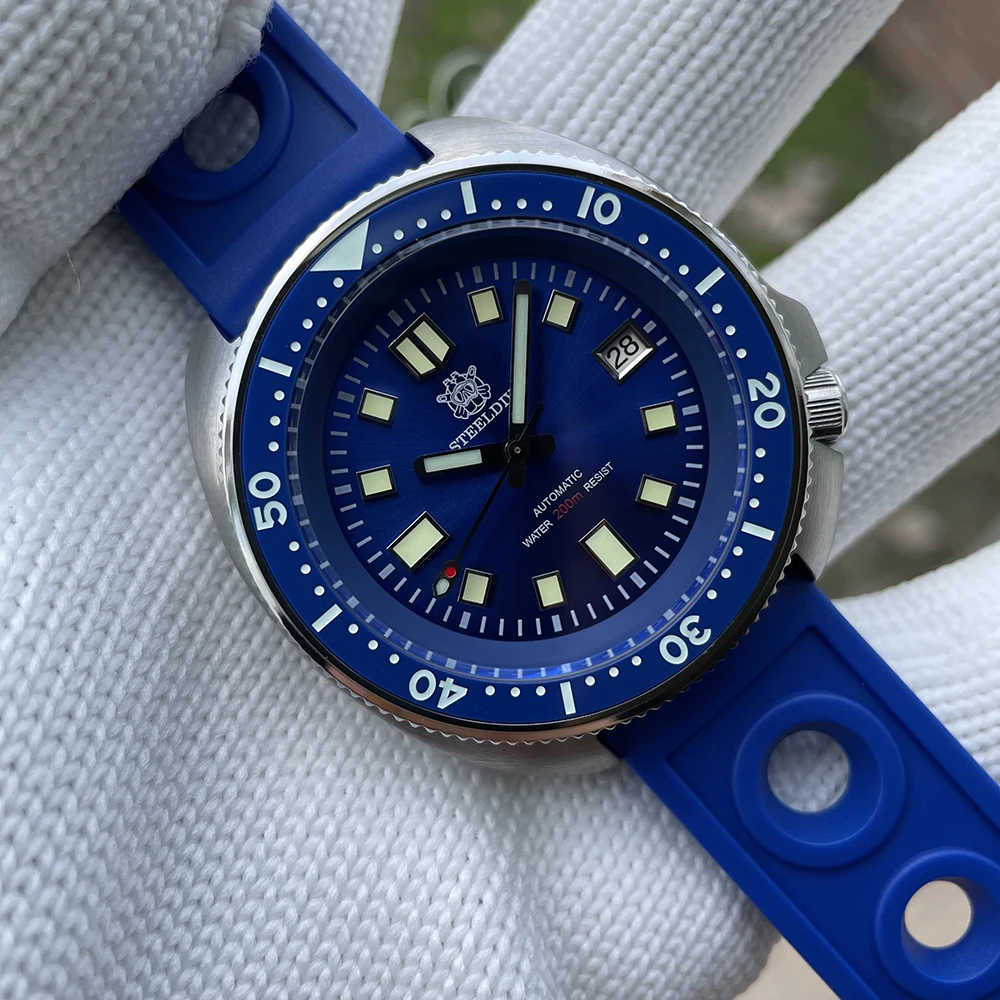 

Новое поступление 2021, водонепроницаемые часы STEELDIVE SD1970 с керамической рамкой, 20 АТМ, автоматические часы NH35 6105, часы для дайвинга в виде чере...