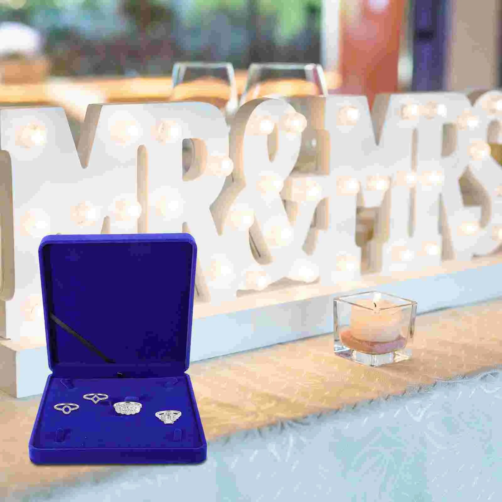 Jewelry Box Case Wedding Necklace Ring Gift Set Flannel Bracelet Holder Display Packaging Earring Pendant Storage Earrings