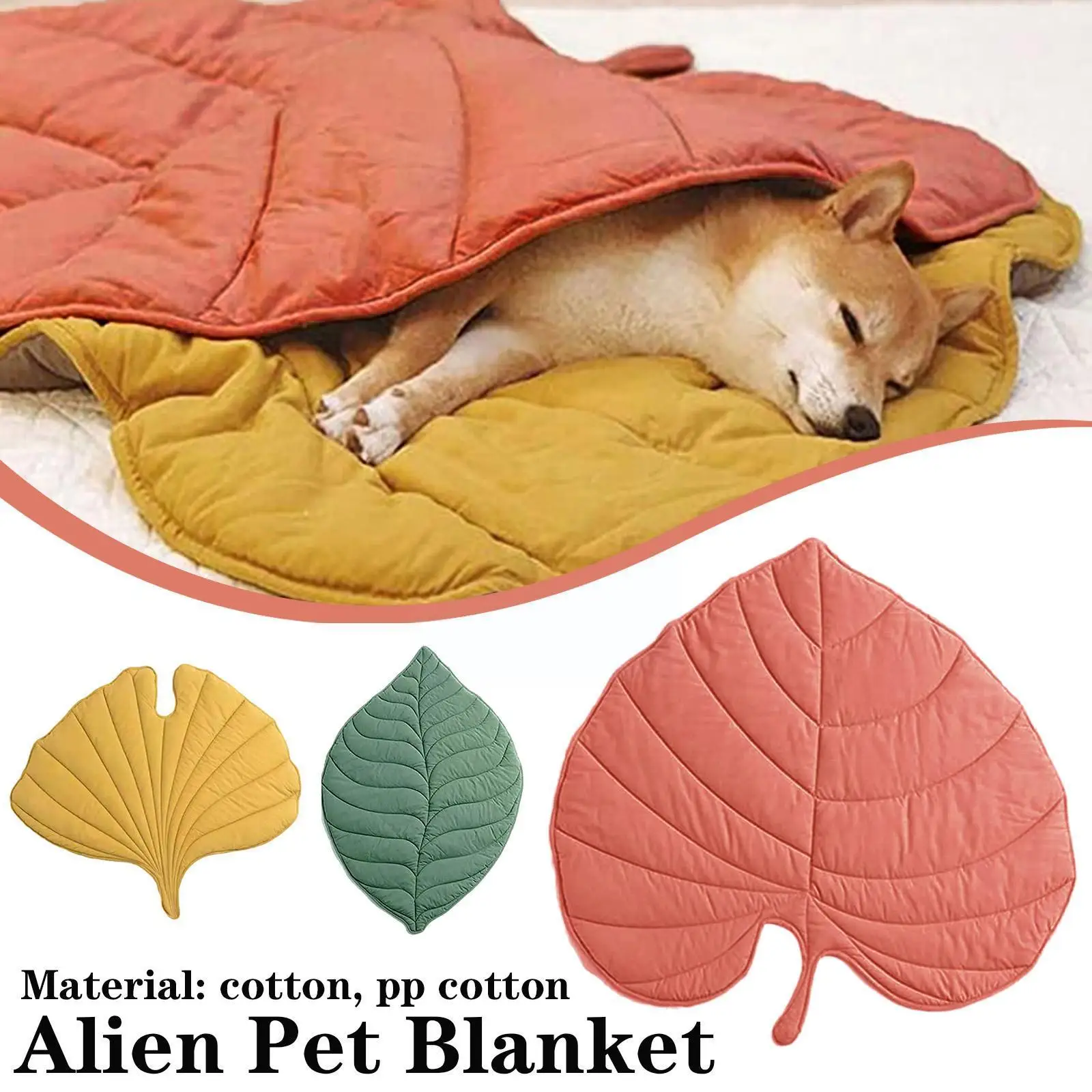 

3D Leaves Shaped Pet Blanket Cushion Household Dog Blanket Or Cat Blanket Warm And Soft Plush Blankets For Dog Cat Bed Couc V4V9